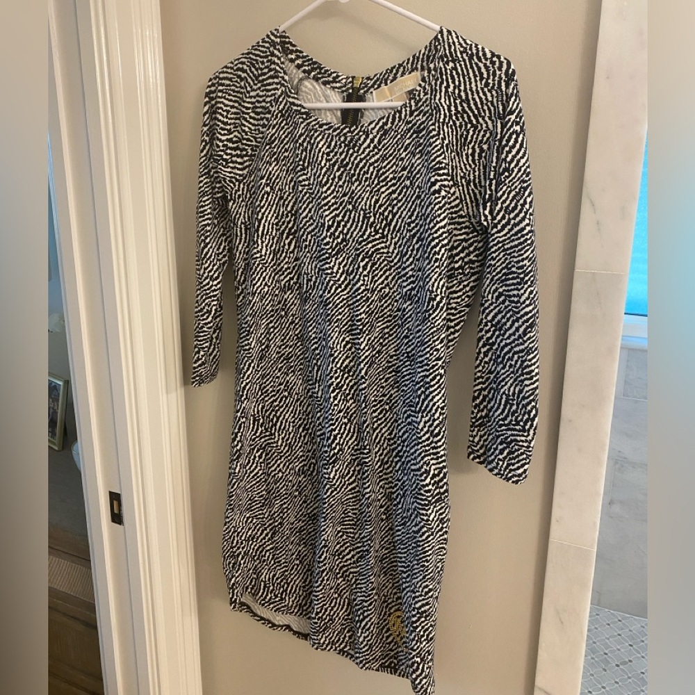 MK cotton jersey stretch 3/4 sl jersey dress